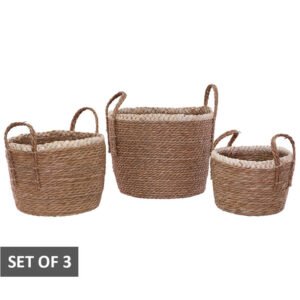 WOVEN DECOR BASKET S/3 CREAM EDGE