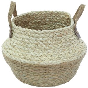 WOVEN DECOR BASKET MEDIUM BEIGE