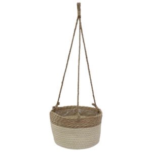 WOVEN DECOR PLANTER BASKET CREAM