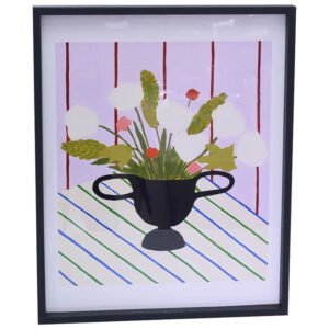 WALL ART BLACK VASE 50X40CM