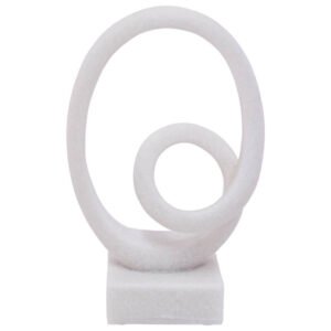 MARBLE SCULPTURE SPIRAL 28CM