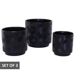 UBUSO BLACK PLANTER SET/3