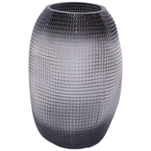 GREY WEAVE VASE 30X18CM