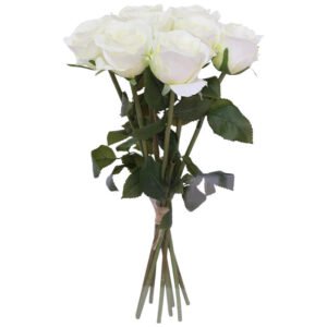 WHITE ROSE POSY 36CM