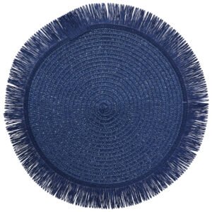 BLUE FRINGE PLACEMAT 38CM