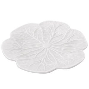 WHITE CABBAGE LEAF PLATE 20CM