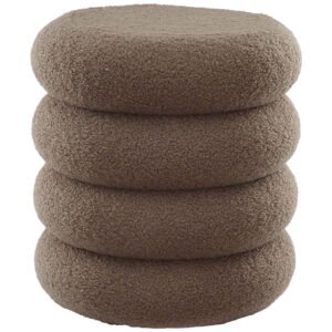TAUPE FUZZ OTTOMAN