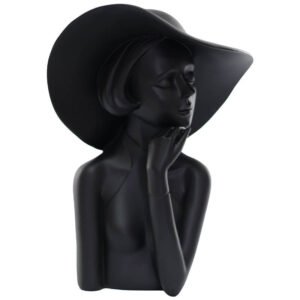 GIRL WITH HAT MATT BLACK 27CM