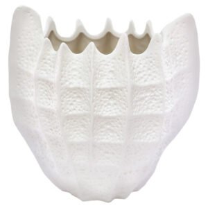 SHELL VASE 20CM WHITE