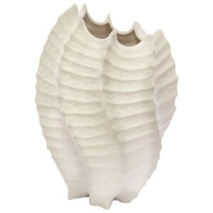 SHELL VASE 24CM CREAM