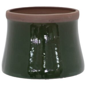 FOREST GREEN VASE 16X21CM