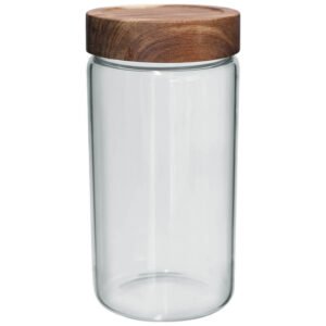 ACACIA GLASS JAR 1.1LT 20X10CM