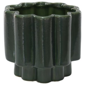 SEAWEED GREEN WAVE POT 16X18CM