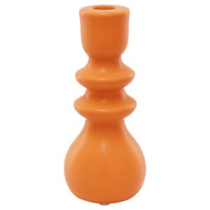 ORANGE CANDLE HOLDER 19CM
