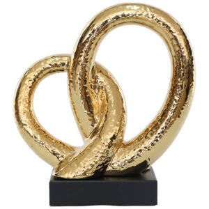 SCULPTURE GOLD / BLACK BASE 30CM